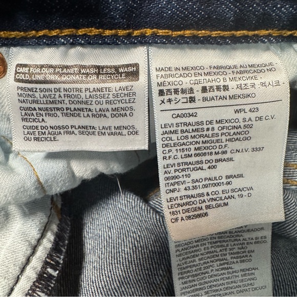 LEVI’S 501 Original Fit Blue Jeans Straight Leg Button Fly 5 Pocket Size 33 x 34 - Picture 9 of 11